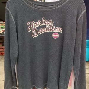 Grey & Pink thermal Harley long sleeved Shirt